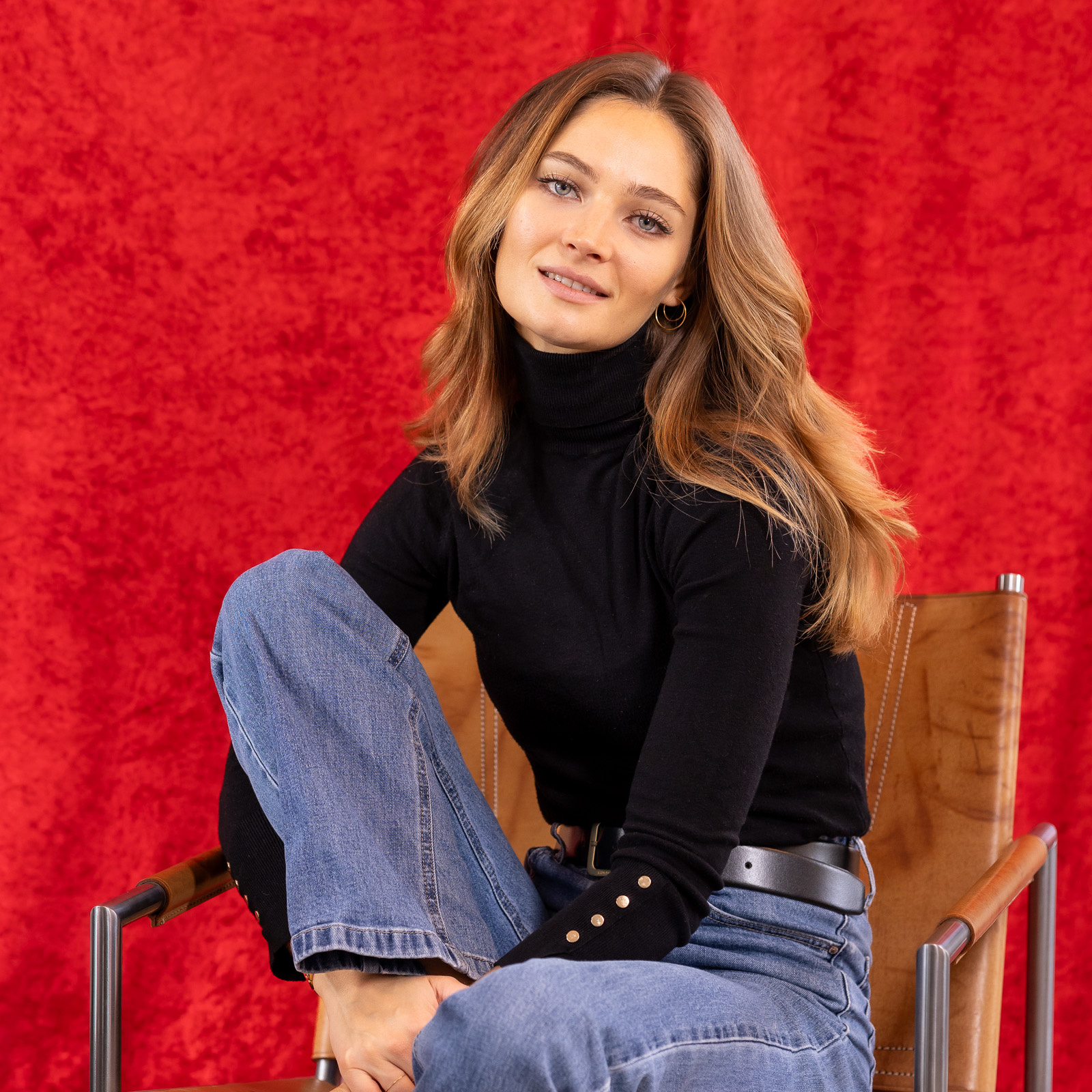 Editorial personal branding portrait photographed in a London studio