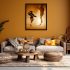 ARION African dance artwork displayed in an earth-tone contemporary interior