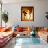 ARION African dance artwork displayed in a contemporary luxury living room