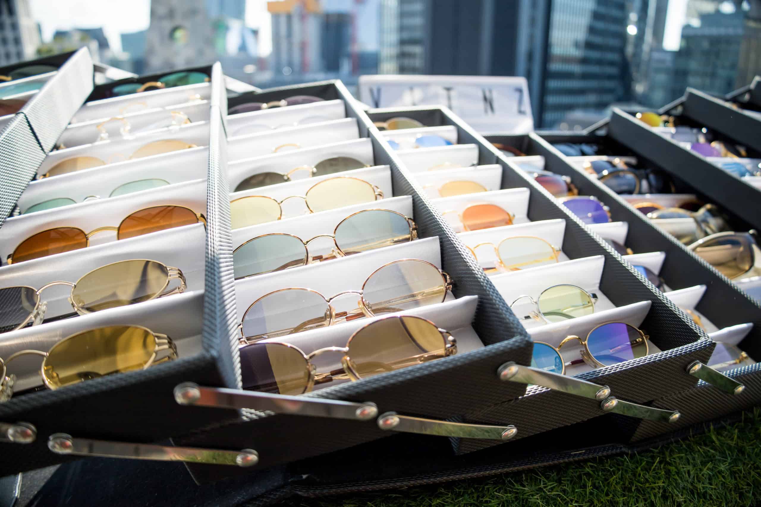 Collection of fashion sunglasses photographed for Label Loft London