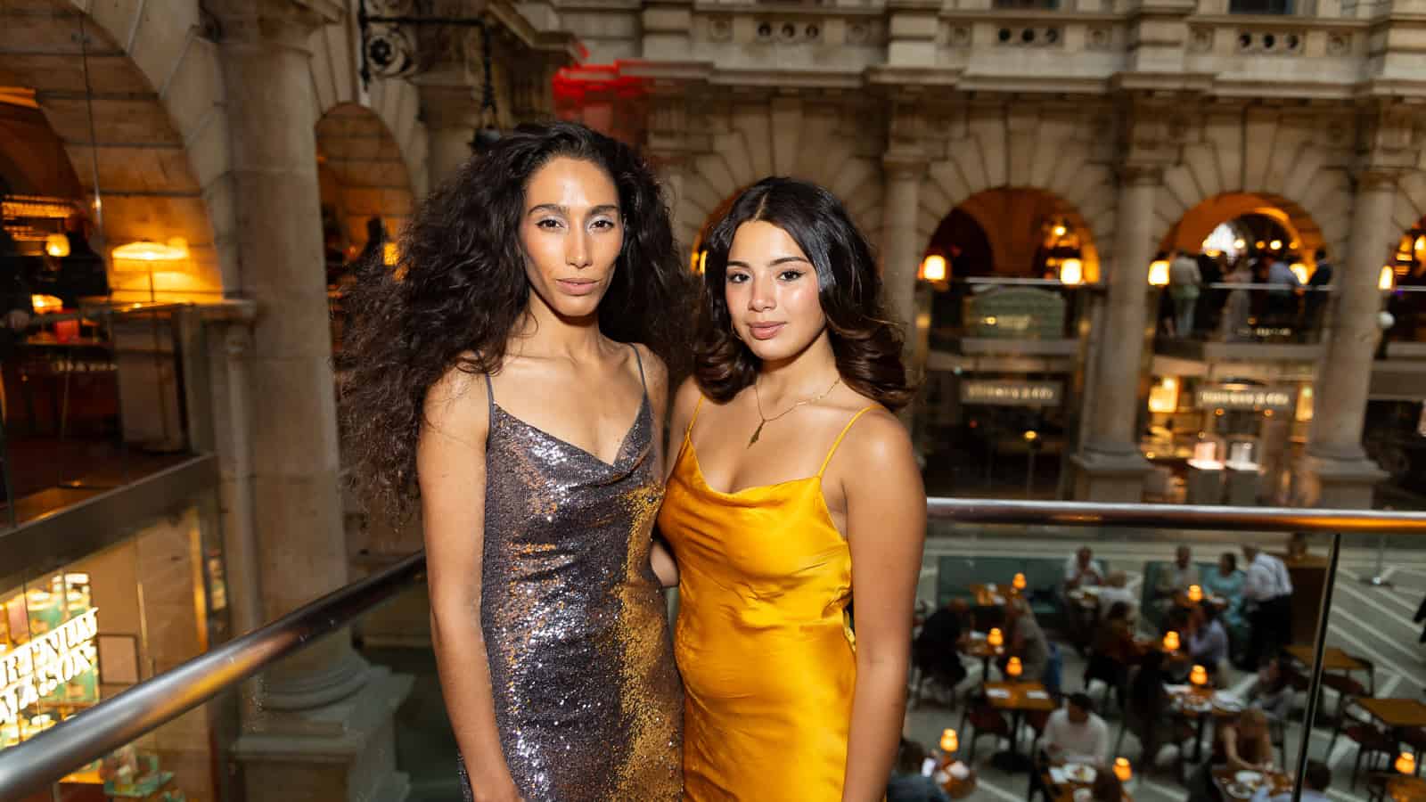 Guests at a restaurant launch at the Royal Exchange, London, photographed by Twiggles